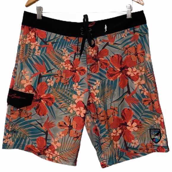 Maui and Sons Other - Maui & Sons Floral Fkat Front Surf Shorts